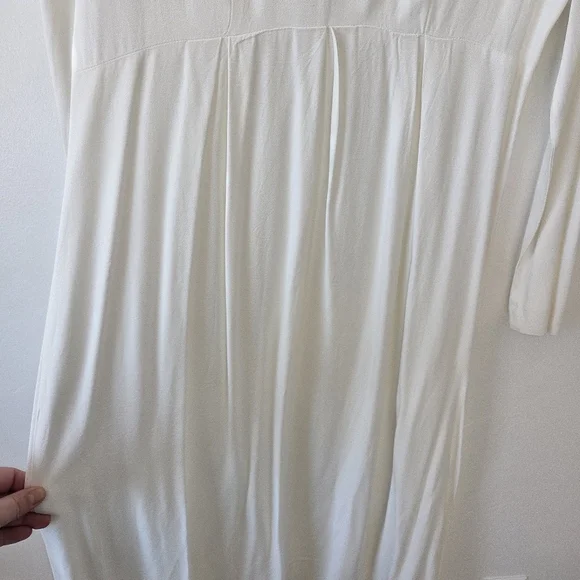 Handmade White Maxi Dress Lace Church Modest Temple Boho Grandmacore Large - Picture 6 of 8